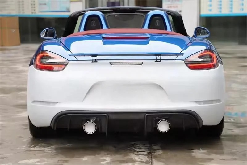 Factory Price GT4 Style Rear Lip Spoiler Body Car Bumpers Side Vents Gt Body Kit Front Bumper for  981 Cayman Boxster